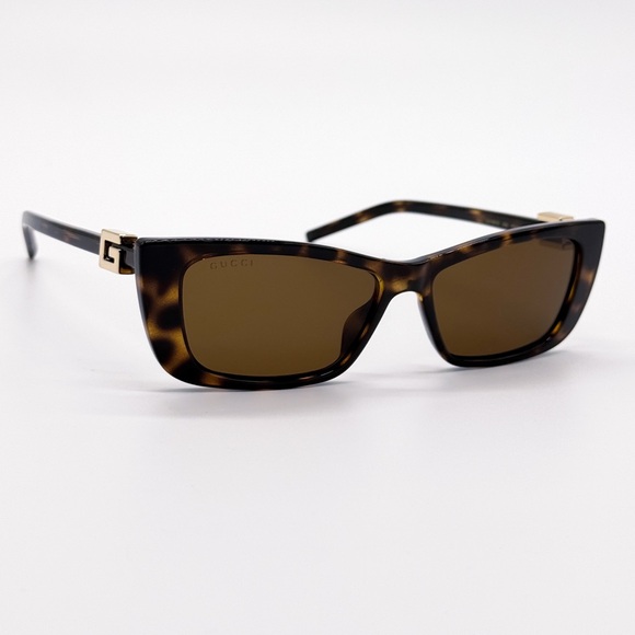 NEW GUCCI GG1681S 004 SQUARE HAVANA SUNGLASSES WOMEN GUCCI EYEWEAR - Picture 1 of 12